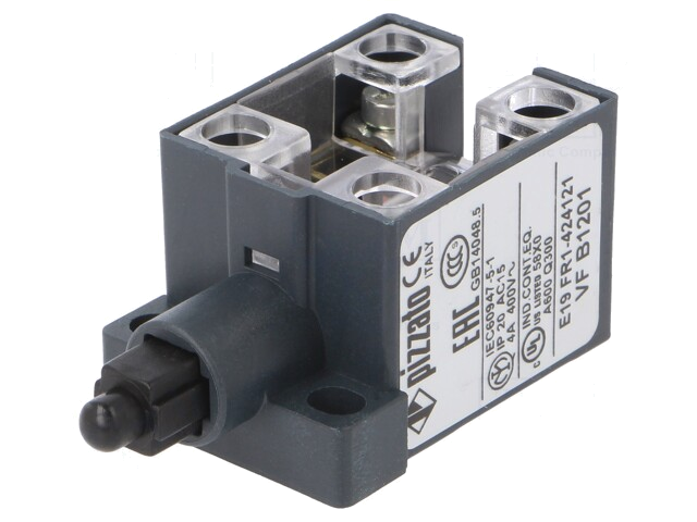 Eindschakelaar; kunststof pen; NO x2; 10A; max.400VAC; max.250VDC Eindschakelaar; kunststof pen; NO x2; 10A; max.400VAC; max.250VDC